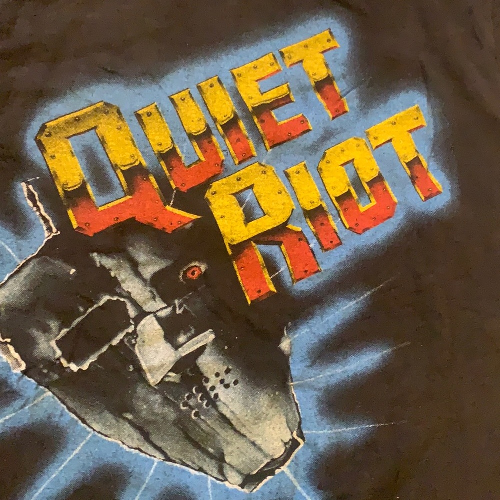 Quilt riot tour t shirt single stitch concert vintage rare 1980s 80s